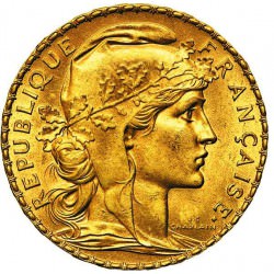 20 francs GOLD FRANCE ROOSTER