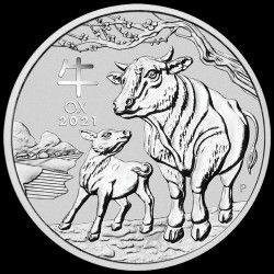 PM Lunar 3 OX 1 kilo silver 2021 BU $30 Australia