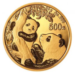 Gold CHINA PANDA 30 GR 2021 Yuan 500