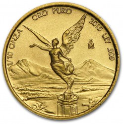 Mexico 1/10 oz gold LIBERTAD 2015 BU