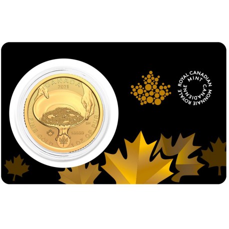 Canada Gold Maple Leaf 1 oz 2015 in essay card $50