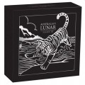 Australian Lunar Series III 2022 Year of the Tiger 1/2oz Silver Proof Coin