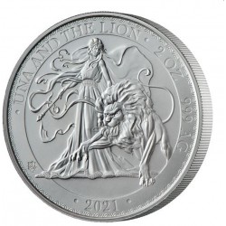 ST HELENA 2 oz silver UNA and the LION 2021 £1 BU