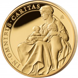 ST HELENA 1 oz GOLD The QUEEN'S VIRTUES 2022 £100 proof CHARITY - IN OMNIBUS CARITAS