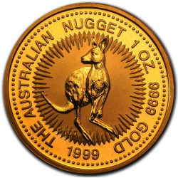 1 oz gold NUGGET 2001