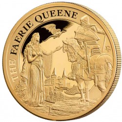 ST HELENA 1 oz GOLD ST HELENA FAERIE QUEENE UNA and REDCROSSE 2022 £5 PROOF