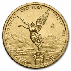1/10 oz gold LIBERTAD 2022 bu