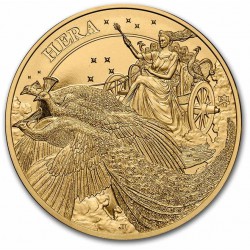 St. Helena 1 oz GOLD HERA & The PEACOCK 2022 £5 BU
