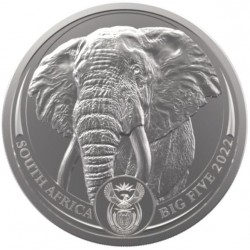 South Africa 1 oz platinum BIG FIVE 2022 ELEPHANT 20 Rand BU