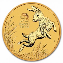 PM Lunar 3 GOLD 1/4 oz RABBIT 2023 BU $25 Australia