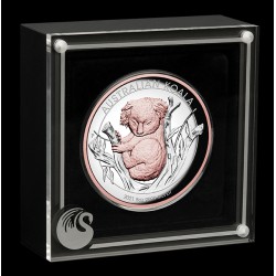 Perth Mint 5 oz silver KOALA 2021 High Relief Rose Gold Gilded Coin
