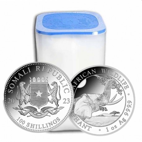 1 oz silver SOMALIA ELEPHANT 2023 Shillings 100
