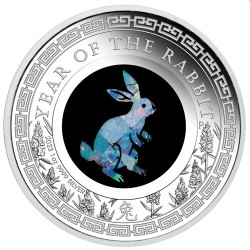 PM Australian Opal Lunar Series 2023 Year of the Rabbit 1oz Silver Proof Coin
