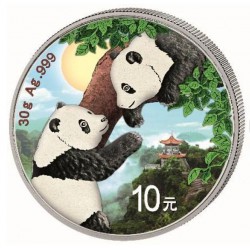 30 GR SILVER PANDA 2023 COLOURED Yuan 10