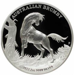 Perth Mint Australian Brumby 2022 2oz Silver Proof High Relief Coin