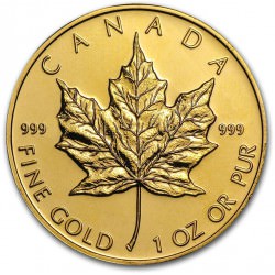 1 oz gold MAPLE LEAF 1986 $50