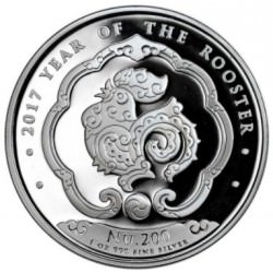 1 oz silver KINGDOM OF BHUTAN 2017 Rooster