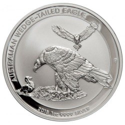 1 oz silver Perth Mint $1 WEDGE-TAILED EAGLE 2018