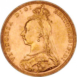 FULL GOLD SOVEREIGN 1891