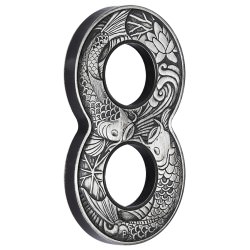 Figure Eight Dragon 2018 2oz Silver Antiqued Coin
