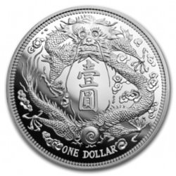1 oz silver CHINA LONG-WHISKERED DRAGON DOLLAR