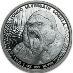 1 oz silver GORILLA CONGO 2015
