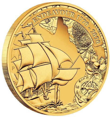 Voyage of Discovery Endeavour 1770-2020 1/4oz Gold Proof Coin