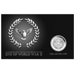 PM End of WWII 75th Anniversary 2020 1/10 oz Silver Coin in Card