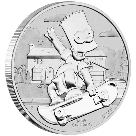 Perth Mint 1 oz silver SIMPSON KRUSTY THE CLOWN 2020 $1 BU