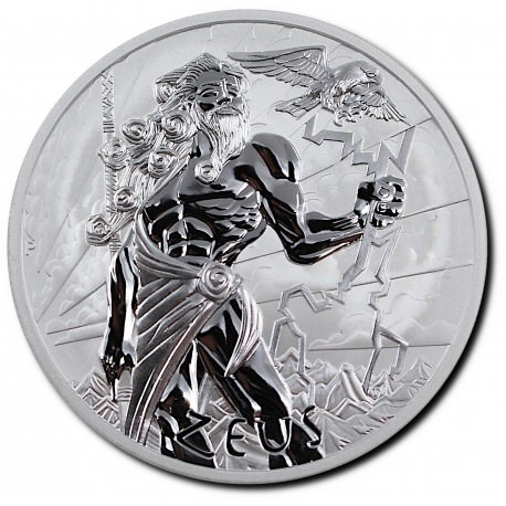 PM 1 oz silver GODS OF OLYMPUS 2020 ZEUS BU $1