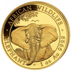 GOLD 1 oz ELEPHANT 2021 SOMALIA 1 000 shillings
