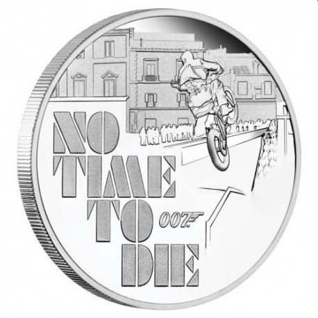 James Bond No Time To Die 2020 1oz Silver Proof Coin