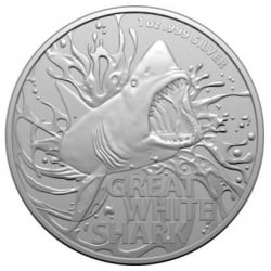 RAM MOST DANGEROUS 1 oz silver GREAT WHITE SHARK 2021 $1