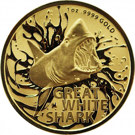 RAM MOST DANGEROUS 1 oz GOLD GREAT WHITE SHARK 2021 $100