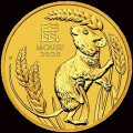 PM Lunar 3 Mouse 10 oz GOLD 2020 BU $1000 Australia