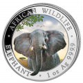 1 oz silver SOMALIA ELEPHANT 2021 Gilded Shillings 100