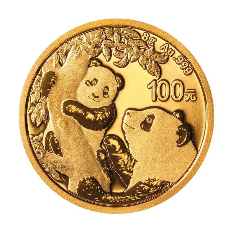 Gold CHINA PANDA 8 GR 2021 Yuan 100 - GOLDSILVER.BE
