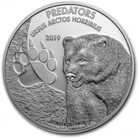 CONGO 1 oz silver Predators URSUS MARITIMUS 2020 Polar Bear 20fr.