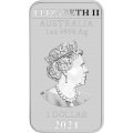 Perth Mint 1 oz silver RECTANGLE DRAGON $1 BAR 2020