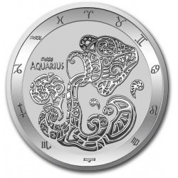 Tokelau 1 oz silver ZODIAC SERIES AQUARIUS $5 BU