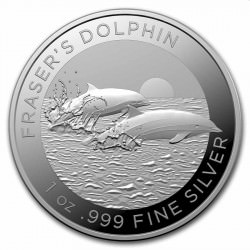 1 oz silver RAM Spinner Dolphin 2020