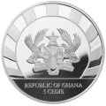 Ghana 1 oz silver GIANTS of the ICE AGE 2021 CAVE BEAR 5 Cedis