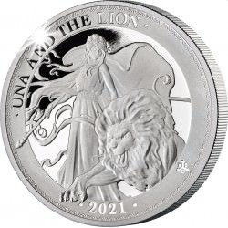 ST HELENA 1 oz silver UNA and the LION 2021 PROOF £1 