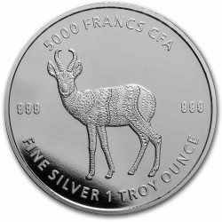 1 oz silver Mandala buffalo 2020 Chad 5000 CFA 