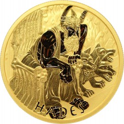 PM 1 oz GOLD GODS OF OLYMPUS 2021 HADES BU $100 MINTAGE 100