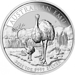 Perth Mint 1 oz silver EMU 2021 $1