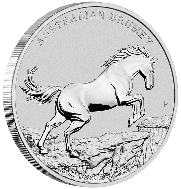 初登場2021最新銀貨2021 1 オンス Australia Brumby-