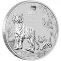 PM Lunar 3 TIGER 1/2 oz silver BU 2022 $0.50 Australia