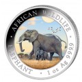 1 oz silver SOMALIA ELEPHANT 2022 Shillings 100 Privy Tiger