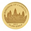 CAMBODIA 30 000 RIELS 1 oz GOLD Lost Tigers 2022 